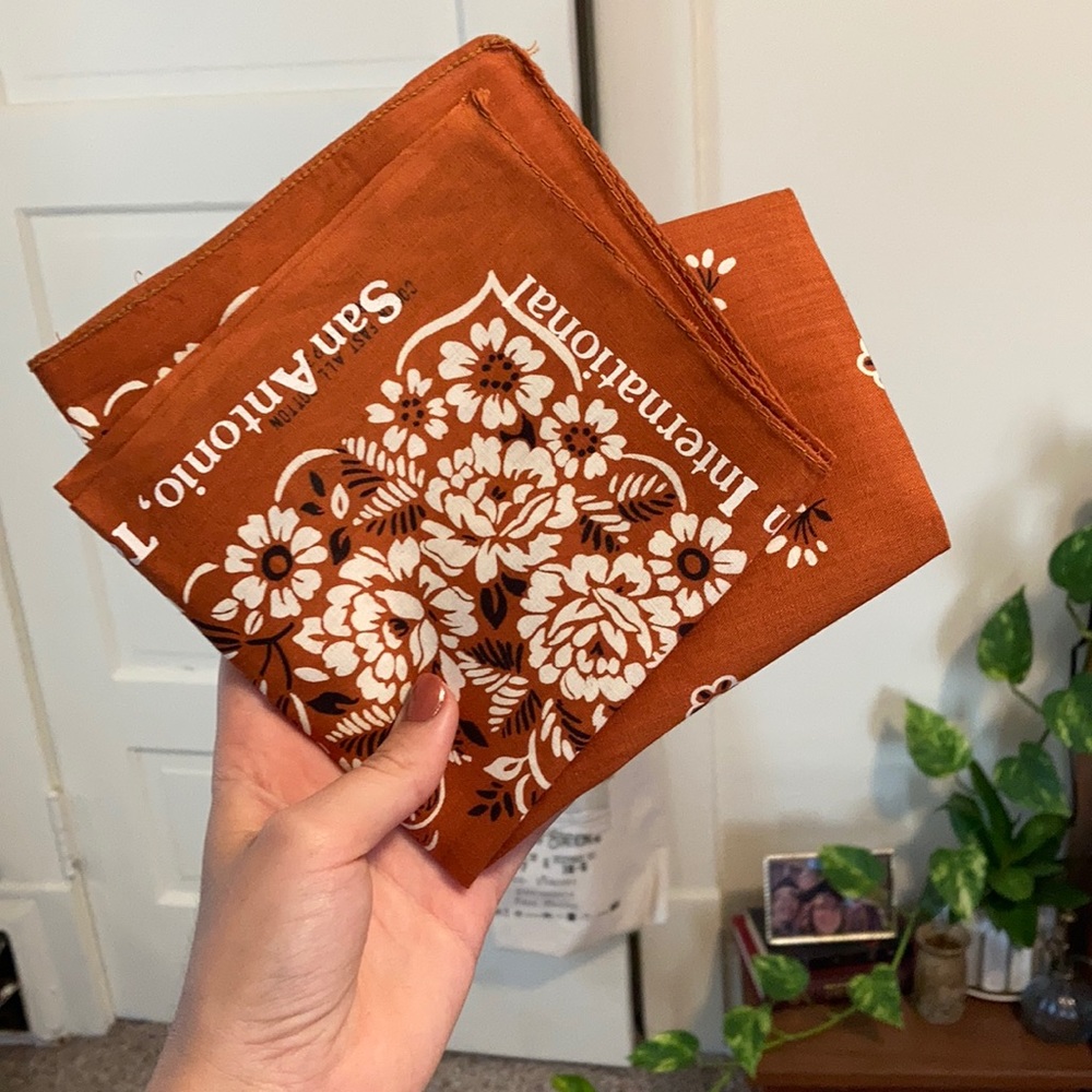 Burnt Orange Rust Bandana
